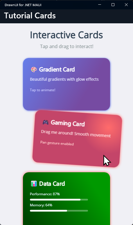 Interactive Cards Tutorial